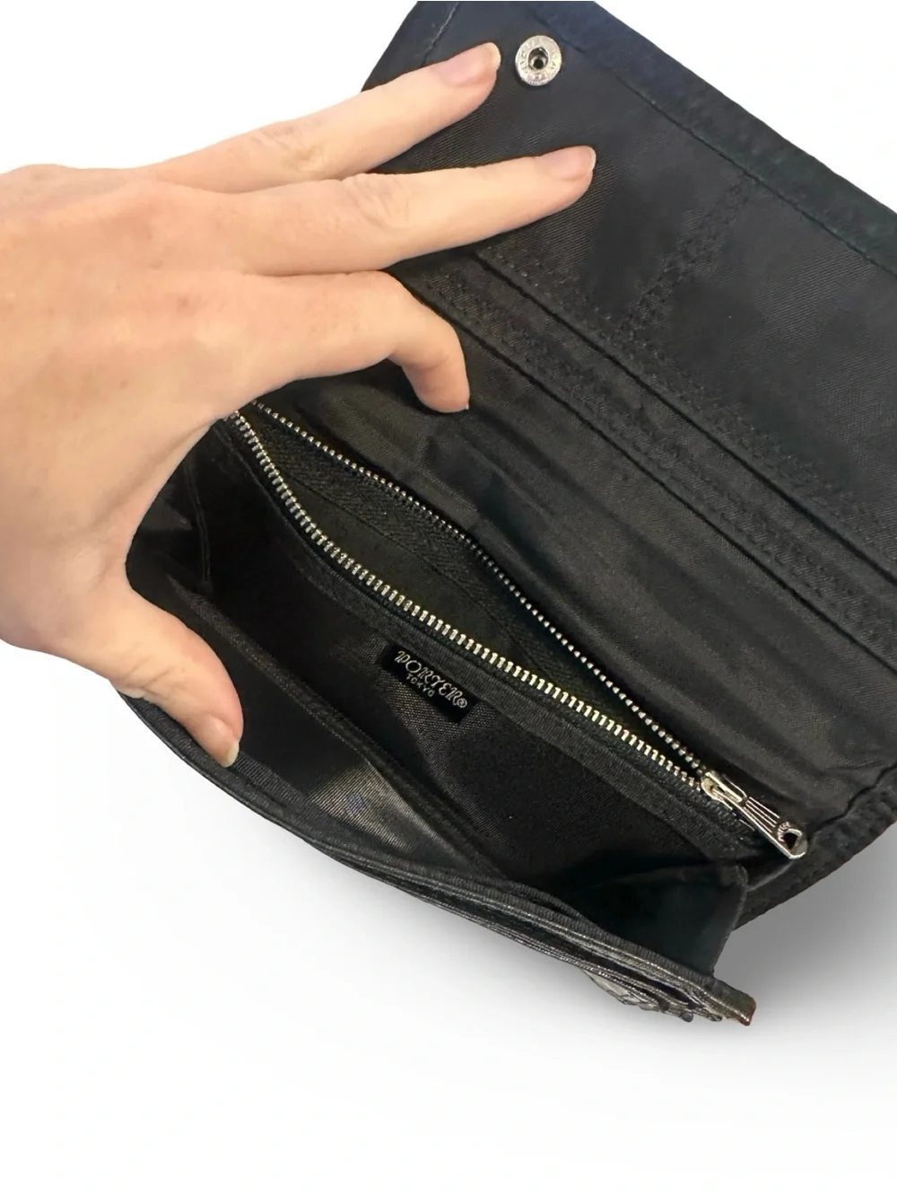 PORTER Japan Black Metallic long Wallet